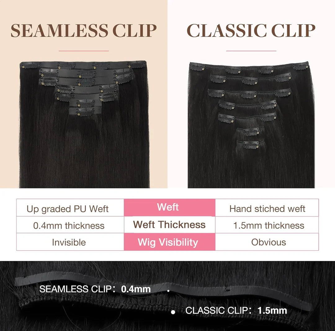 Raw Cambodian 
Seamless Clip-ins